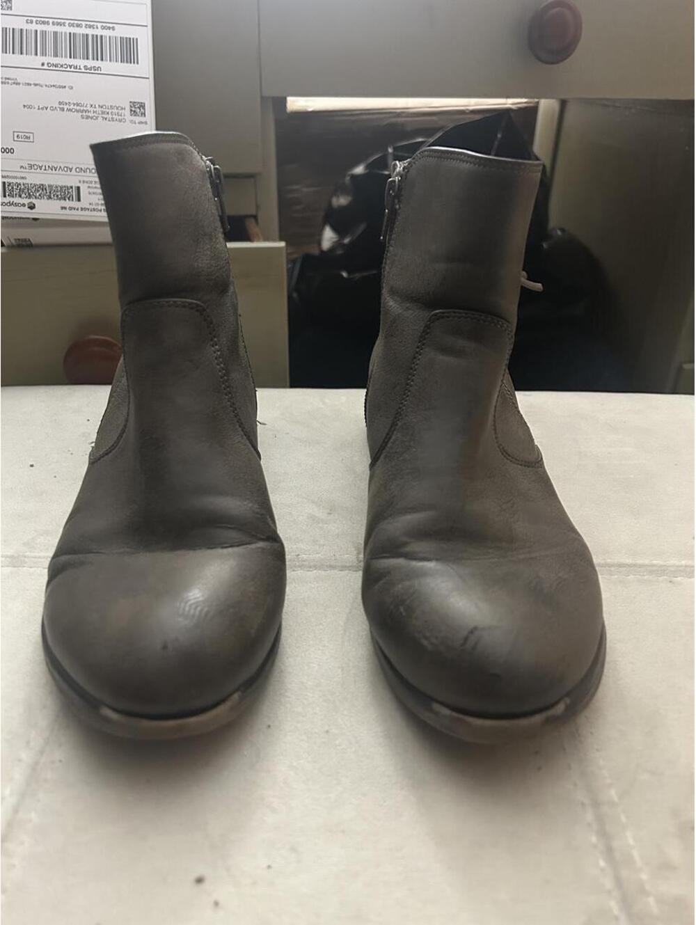 Women's Grey and Silver Boot